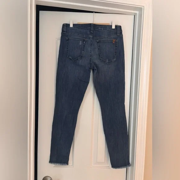 Joe's Jeans Dark Blue Distressed Skinny Jeans - Picture 2 of 4